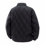 画像4:  Unisex Quilted down jacket coat  ユニセックス 男女兼用 キルティングロゴダウンジャケット 防寒 (4)
