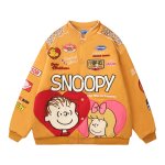 画像2: Unisex  Snoopy & Family Embroidered Jacket Coat　ユニセックス 男女兼用 スヌーピー＆ファミリー刺繍ジャケットコート (2)