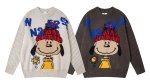 画像5: Snoopy knitted round neck sweater　ユニセックス男女兼用スヌーピー編み込みラウンドネックセーター ニット (5)