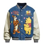 画像1: Unisex Winnie the Pooh & Tigger Embroidered Jacket Coat 　ユニセックス 男女兼用くまのプーさん＆ティガー 刺繍ジャケットコート (1)