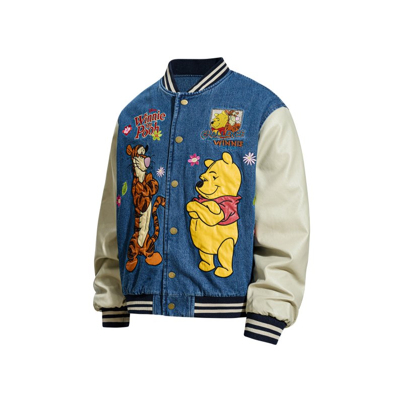 画像4: Unisex Winnie the Pooh & Tigger Embroidered Jacket Coat 　ユニセックス 男女兼用くまのプーさん＆ティガー 刺繍ジャケットコート (4)