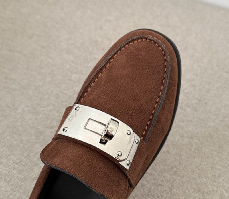 画像5: Women's Metal hardware heeled loafers pumps　メタル金具ヒールローファーパンプス シューズ  (5)