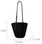 画像13: Suede bucket shoulder tote bag　 バケットスエード調ショルダートートバッグ (13)