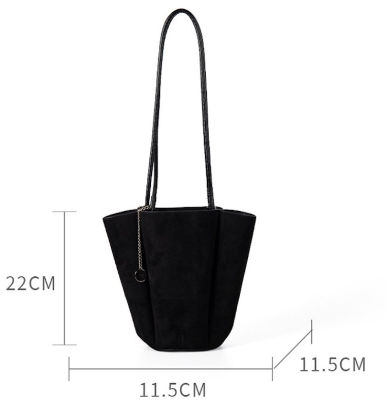画像13: Suede bucket shoulder tote bag　 バケットスエード調ショルダートートバッグ (13)