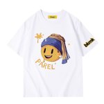 画像1: Unisex Girl with a Pearl Earring x Smile Tshirts  ユニセックス 男女兼用  真珠の耳飾りの少女×スマイル Tシャツ (1)