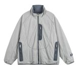 画像1: Reversible colorblock zip-up jacket　 ユニセックス男女兼用リバーシブルカラーブロックジップアップジャケットブルゾン (1)