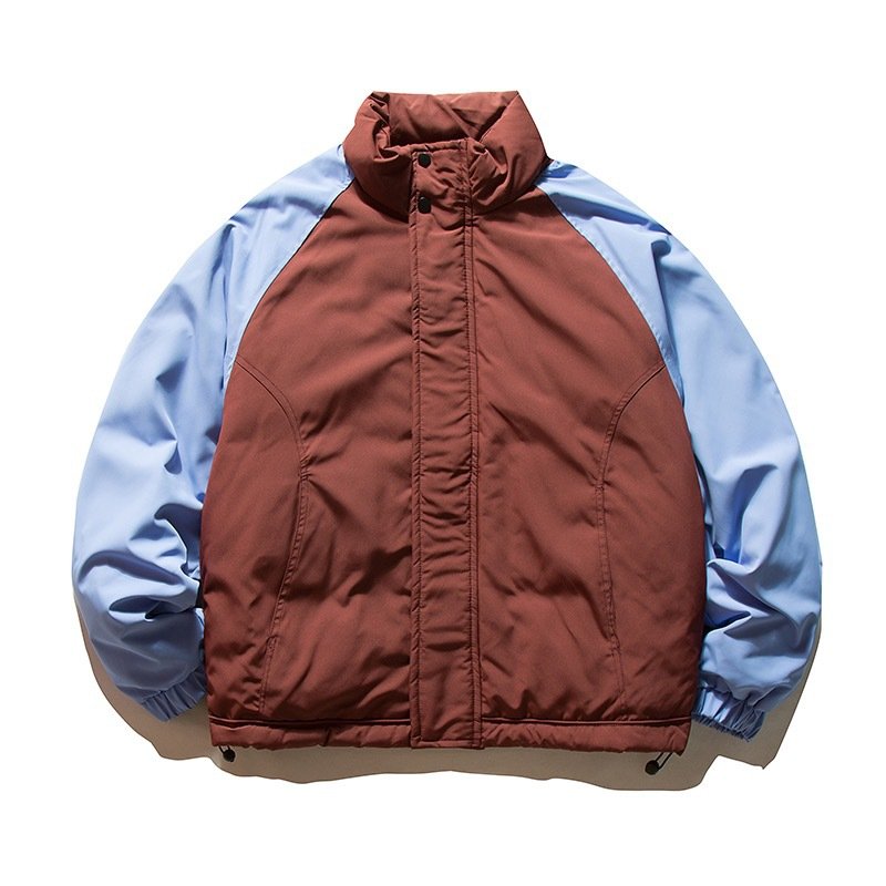 画像1: Stand collar oversized down jacket　 ユニセックス男女兼用スタンドカラーダウンジャケットブルゾン (1)