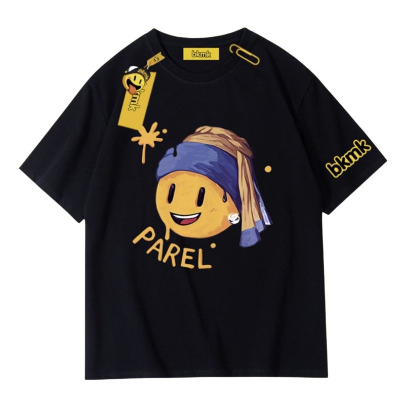 画像2: Unisex Girl with a Pearl Earring x Smile Tshirts  ユニセックス 男女兼用  真珠の耳飾りの少女×スマイル Tシャツ (2)