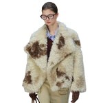 画像2: Mix Color Lamb wool Short Winter Coat ラム ウール ショート丈 冬用 コート  (2)