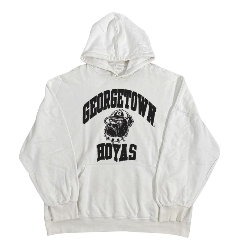 画像2: Vintage Georgetown Hoyas bulldog HoodieSweatshirt 古着風 ヴィンテージ風 ユニセックス男女兼用ジョージタウン・ホヤス ブルドッグスウェット パーカー (2)