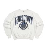 画像1: Vintage Georgetown Hoyas bulldog  round neck Sweatshirt 古着風 ヴィンテージ風 ユニセックス男女兼用ジョージタウン・ホヤス ブルドッグスウェット トレーナー (1)