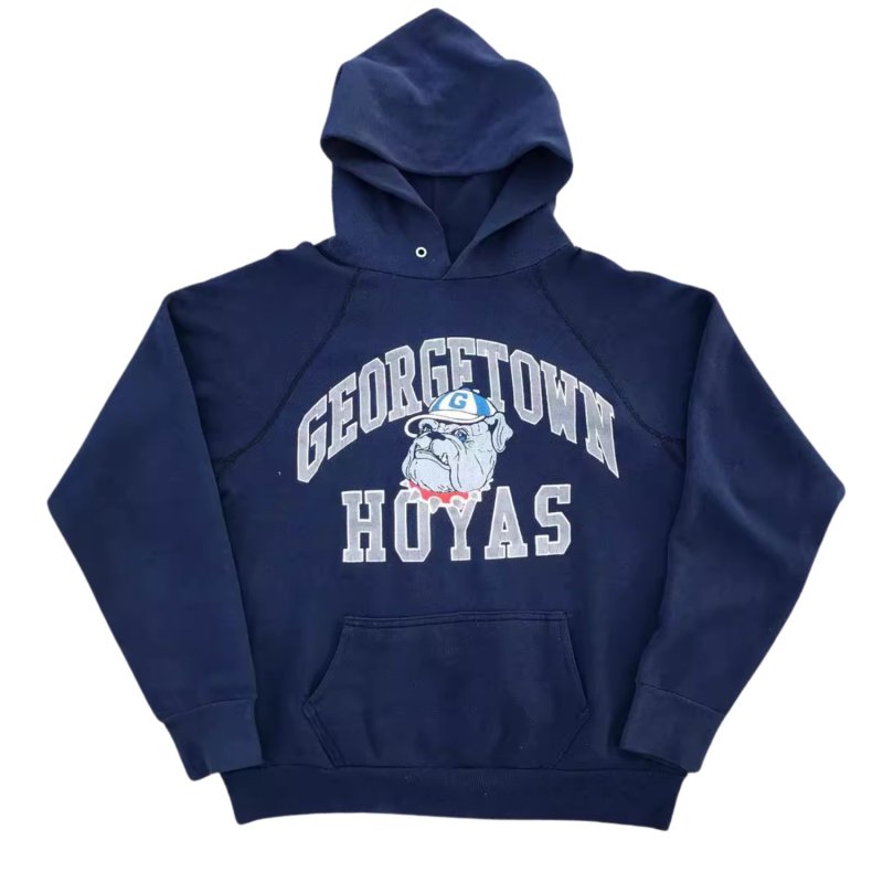画像3: Vintage Georgetown Hoyas bulldog HoodieSweatshirt 古着風 ヴィンテージ風 ユニセックス男女兼用ジョージタウン・ホヤス ブルドッグスウェット パーカー (3)
