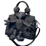 画像1: Mickey Mouse Plush Quilted Tote Shoulder Crossbody Bag　ミッキーマウスぬいぐるみキルティングショルダートートバッグ (1)