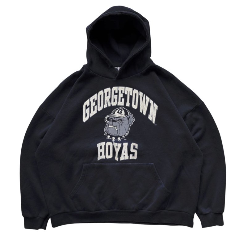 画像1: Vintage Georgetown Hoyas bulldog HoodieSweatshirt 古着風 ヴィンテージ風 ユニセックス男女兼用ジョージタウン・ホヤス ブルドッグスウェット パーカー (1)