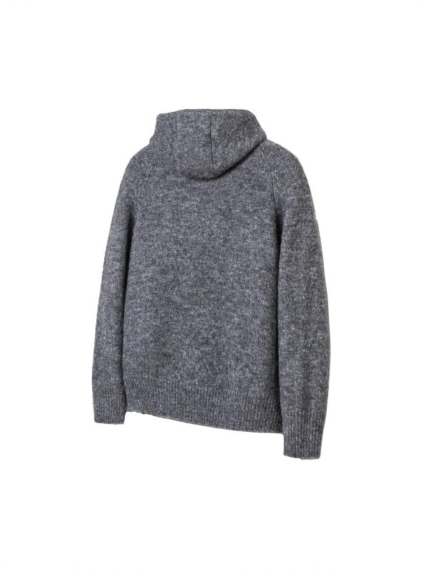 画像3: Unisex Hooded knit cardigan jacket ユニセックス 男女兼用 フード付き ニットカーディガンジャケット (3)