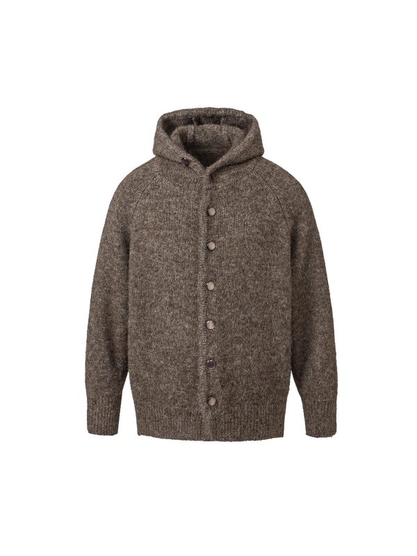 画像2: Unisex Hooded knit cardigan jacket ユニセックス 男女兼用 フード付き ニットカーディガンジャケット (2)