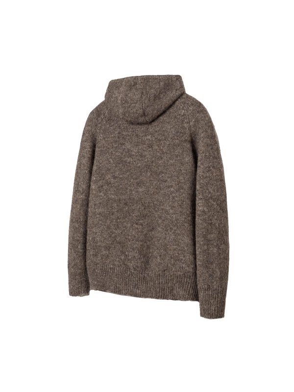 画像4: Unisex Hooded knit cardigan jacket ユニセックス 男女兼用 フード付き ニットカーディガンジャケット (4)