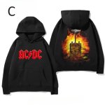 画像4: ACDC Rock Band Print  Long sleeves Hoodie 　ACDCロックバンド プリントフーディ  パーカー  (4)