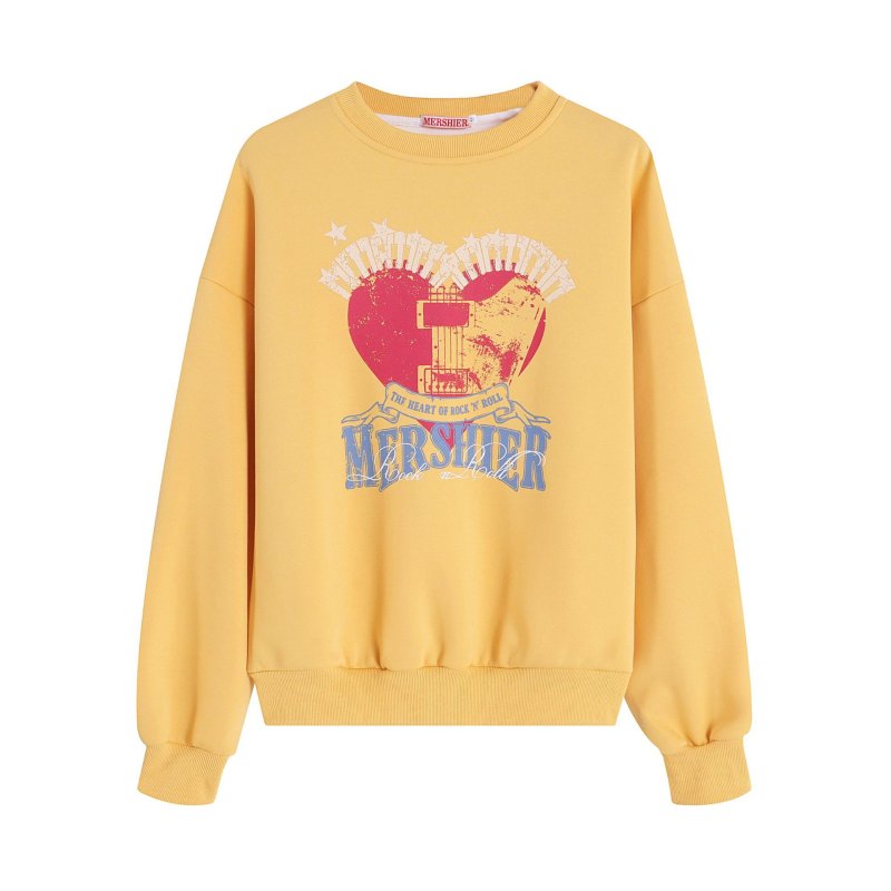 画像2: HERSHIER letter logo round neck Sweatshirt  ユニセックス男女兼用HERSHIERレターロゴラウンドネックスウェットスウェット (2)