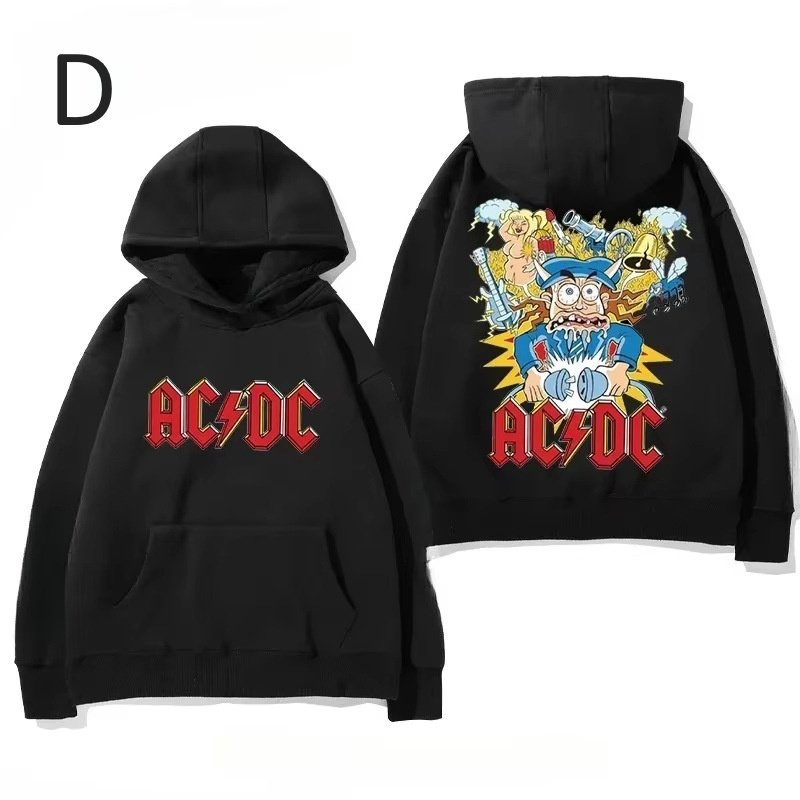 画像5: ACDC Rock Band Print  Long sleeves Hoodie 　ACDCロックバンド プリントフーディ  パーカー  (5)