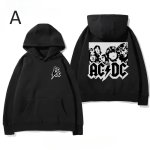 画像2: ACDC Rock Band Print  Long sleeves Hoodie 　ACDCロックバンド プリントフーディ  パーカー  (2)
