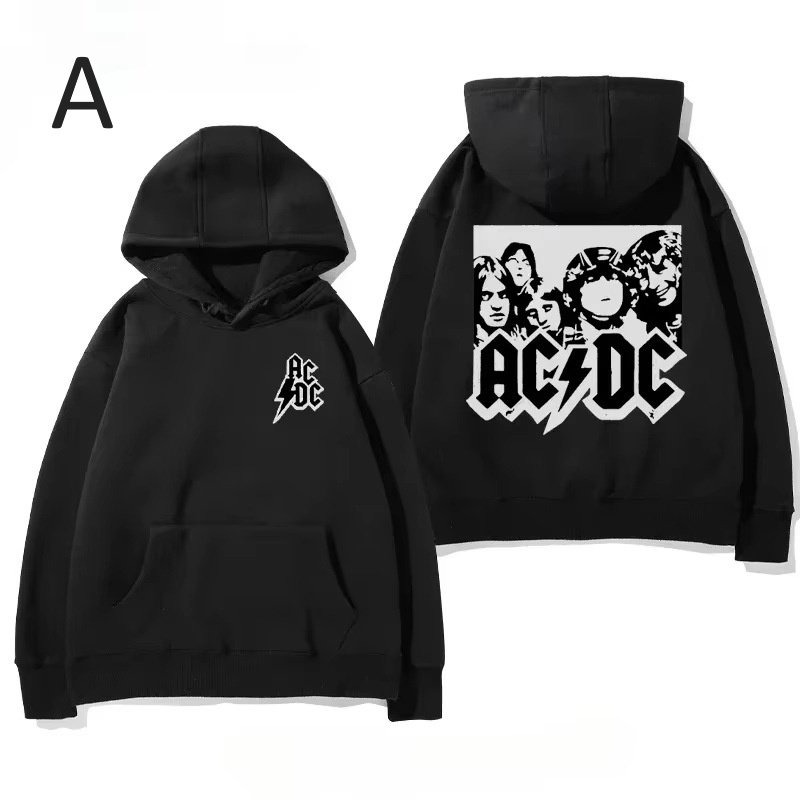 画像2: ACDC Rock Band Print  Long sleeves Hoodie 　ACDCロックバンド プリントフーディ  パーカー  (2)