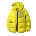 画像7: Shiny hooded zip-up down jacket coat blouson ユニセックス 男女兼用シャイニーフーディジップアップダウンコートブルゾン (7)
