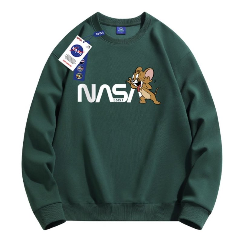 画像9: Unisex Tom and Jerry Jerry x Nasa print Sweat shirts ユニセックス 男女兼用トムとジェリージェリー×ナサ プリント スウェット トレーナー (9)
