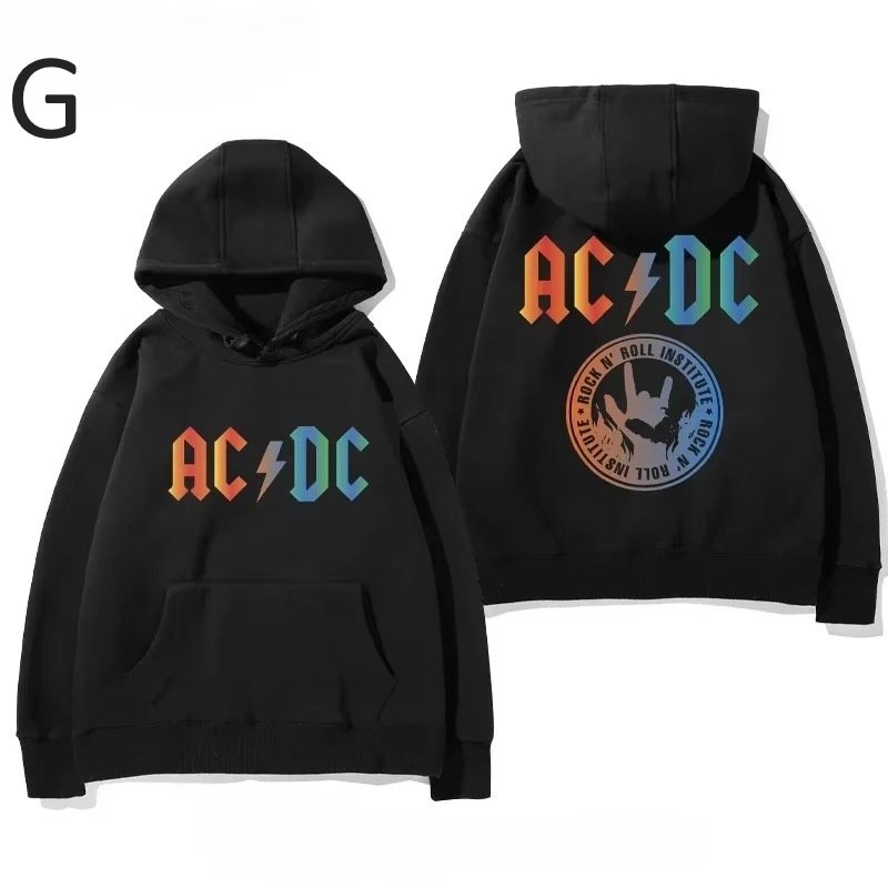 画像8: ACDC Rock Band Print  Long sleeves Hoodie 　ACDCロックバンド プリントフーディ  パーカー  (8)