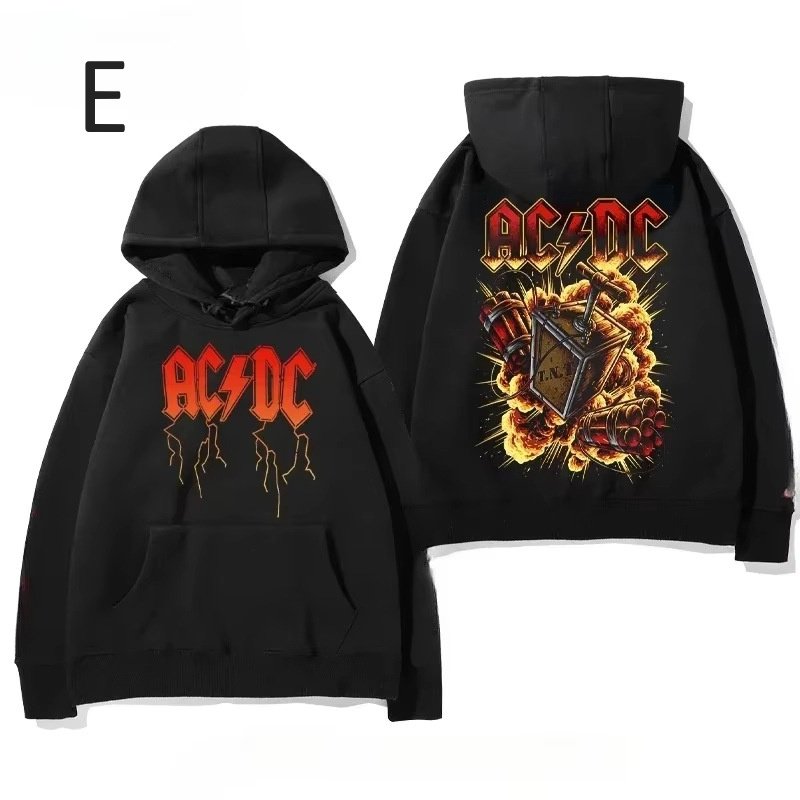 画像6: ACDC Rock Band Print  Long sleeves Hoodie 　ACDCロックバンド プリントフーディ  パーカー  (6)