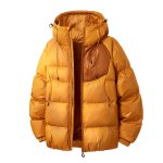 画像6: Shiny hooded zip-up down jacket coat blouson ユニセックス 男女兼用シャイニーフーディジップアップダウンコートブルゾン (6)