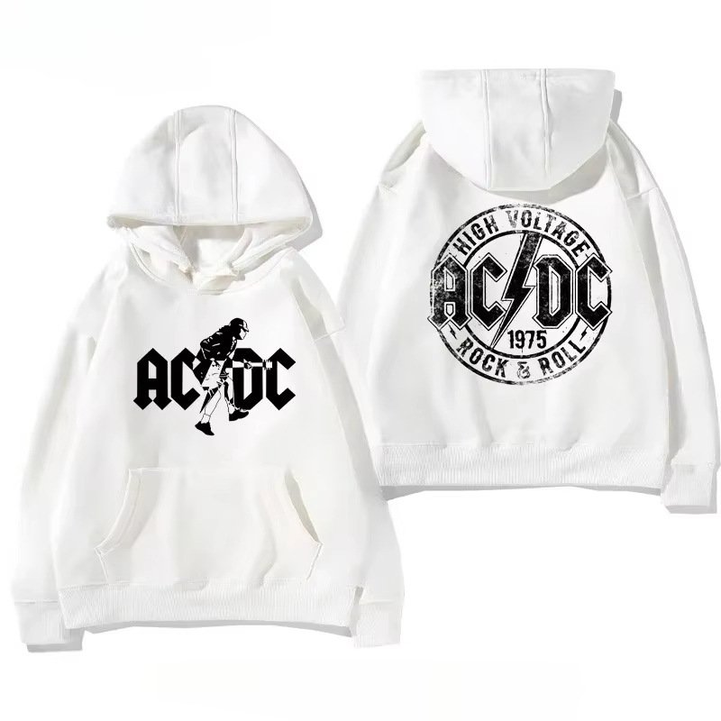画像1: ACDC Rock Band Print  Long sleeves Hoodie 　ACDCロックバンド プリントフーディ  パーカー  (1)