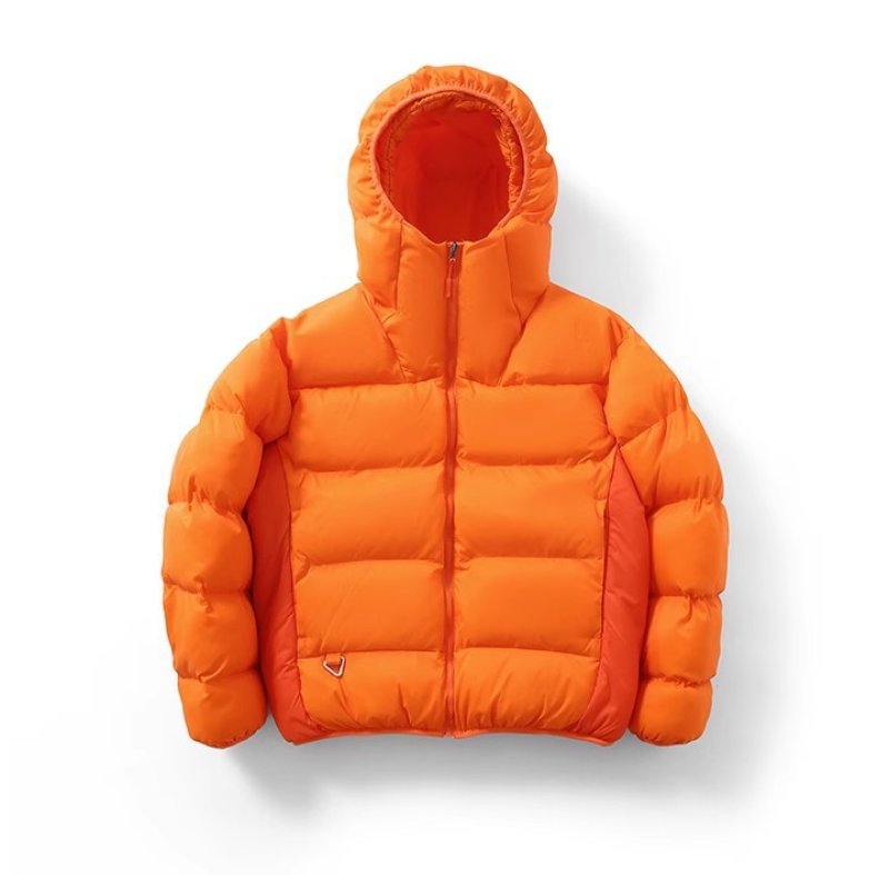 画像3: Warm Fluffy Hat with Padded Down Jacket coat blouson ユニセックス 男女兼用ふわふわフーディフードジップアップダウンコートブルゾン (3)