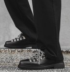 画像5: Lace-up Monolith Derby Shoes slip-on loafers   厚底レースアップモノリスワークダービースリッポンローファーシューズ (5)