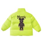 画像6: Back print Monogram Bear brick Down jacket blouson Stand Collar ユニセックス 男女兼用 モノグラム ベアブリック ダウンジャケット ジャンパー バックプリント 背面プリント (6)