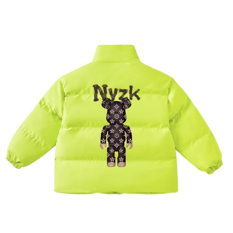 画像6: Back print Monogram Bear brick Down jacket blouson Stand Collar ユニセックス 男女兼用 モノグラム ベアブリック ダウンジャケット ジャンパー バックプリント 背面プリント (6)