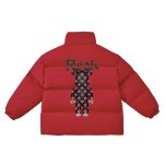 画像5: Back print Monogram Bear brick Down jacket blouson Stand Collar ユニセックス 男女兼用 モノグラム ベアブリック ダウンジャケット ジャンパー バックプリント 背面プリント (5)