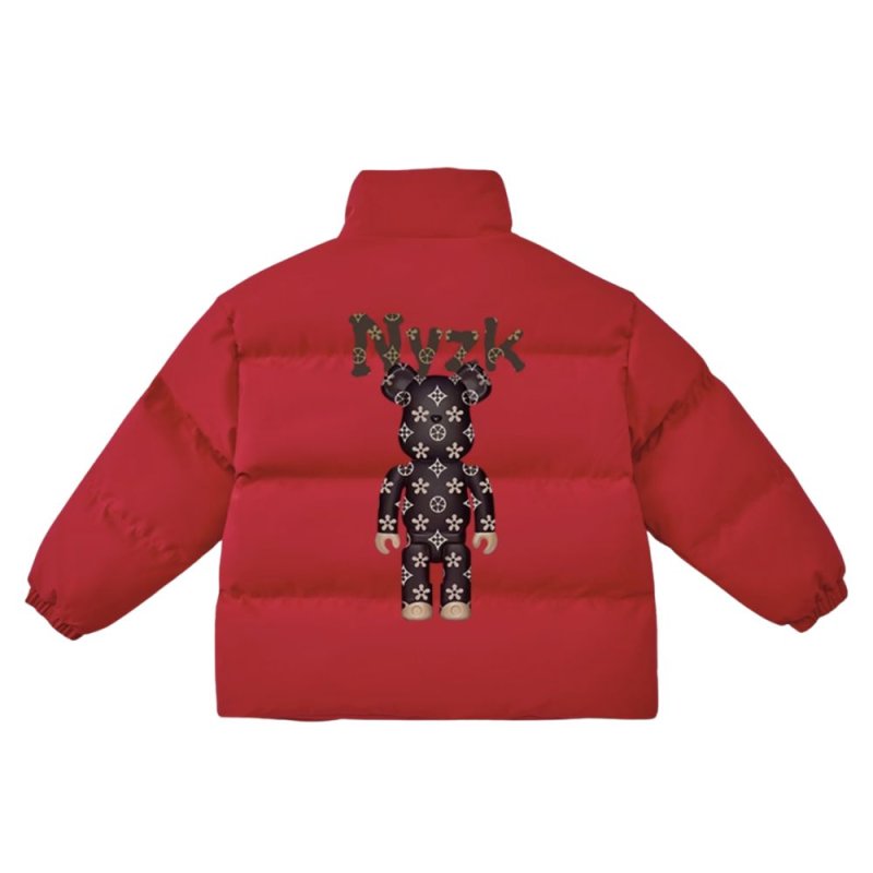 画像5: Back print Monogram Bear brick Down jacket blouson Stand Collar ユニセックス 男女兼用 モノグラム ベアブリック ダウンジャケット ジャンパー バックプリント 背面プリント (5)
