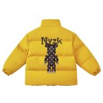 画像4: Back print Monogram Bear brick Down jacket blouson Stand Collar ユニセックス 男女兼用 モノグラム ベアブリック ダウンジャケット ジャンパー バックプリント 背面プリント (4)