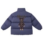 画像3: Back print Monogram Bear brick Down jacket blouson Stand Collar ユニセックス 男女兼用 モノグラム ベアブリック ダウンジャケット ジャンパー バックプリント 背面プリント (3)