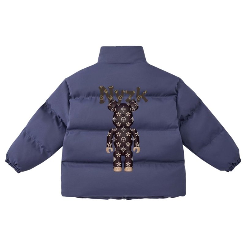 画像3: Back print Monogram Bear brick Down jacket blouson Stand Collar ユニセックス 男女兼用 モノグラム ベアブリック ダウンジャケット ジャンパー バックプリント 背面プリント (3)