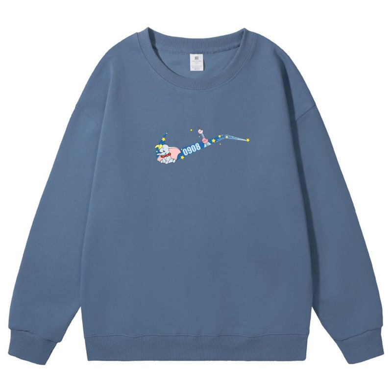 画像4: Unisex Broken Swoosh x Dumbo Crew Neck Sweat shirts ユニセックス 男女兼用ブロークンスウォッシュ×象のダンボプリント スウェット トレーナー (4)