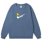 画像4: Unisex Broken Swash x Bart Simpson Crew Neck Sweat shirts ユニセックス 男女兼用ブロークンスウォッシュ×バートシンプソンプリント スウェット トレーナー (4)