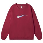 画像1: Unisex Broken Swoosh x Dumbo Crew Neck Sweat shirts ユニセックス 男女兼用ブロークンスウォッシュ×象のダンボプリント スウェット トレーナー (1)