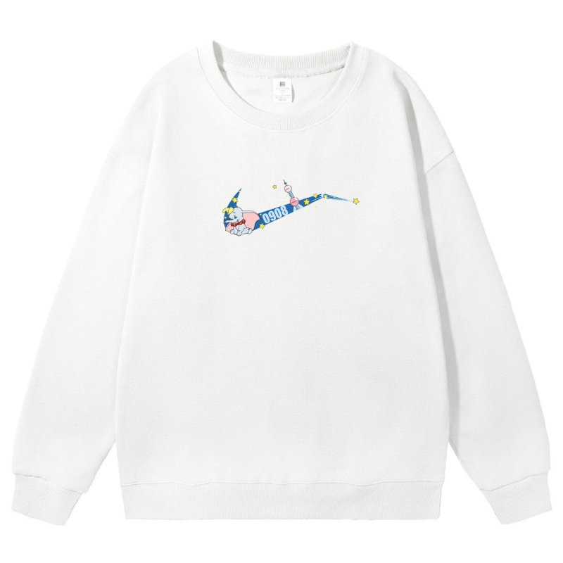 画像3: Unisex Broken Swoosh x Dumbo Crew Neck Sweat shirts ユニセックス 男女兼用ブロークンスウォッシュ×象のダンボプリント スウェット トレーナー (3)