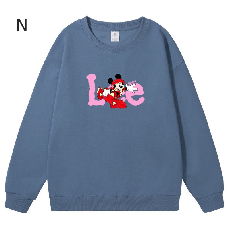 画像14: Unisex Mickey Mouse x Skateboard Crew Neck Sweat shirts ユニセックス 男女兼用ミッキーマウス×スケートボードプリント スウェット トレーナー (14)