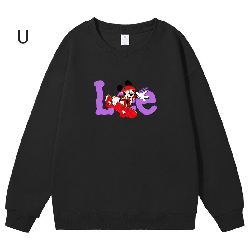 画像21: Unisex Mickey Mouse x Skateboard Crew Neck Sweat shirts ユニセックス 男女兼用ミッキーマウス×スケートボードプリント スウェット トレーナー (21)