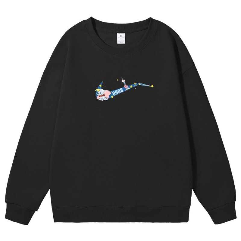 画像2: Unisex Broken Swoosh x Dumbo Crew Neck Sweat shirts ユニセックス 男女兼用ブロークンスウォッシュ×象のダンボプリント スウェット トレーナー (2)