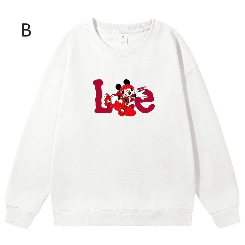画像2: Unisex Mickey Mouse x Skateboard Crew Neck Sweat shirts ユニセックス 男女兼用ミッキーマウス×スケートボードプリント スウェット トレーナー (2)