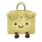画像4: BK Smile Tote Bag BK M スマイル キャンバス モコモコ トート ぬいぐるみ バッグ (4)
